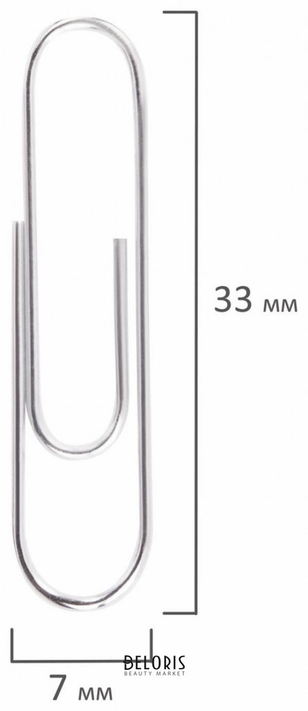 Скрепки 33 мм 100 шт/уп никелированные deVENTE