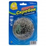 Губка для посуды металлическая 1 шт/уп (18гр) Спираль Фрекен БОК/Просто чисто