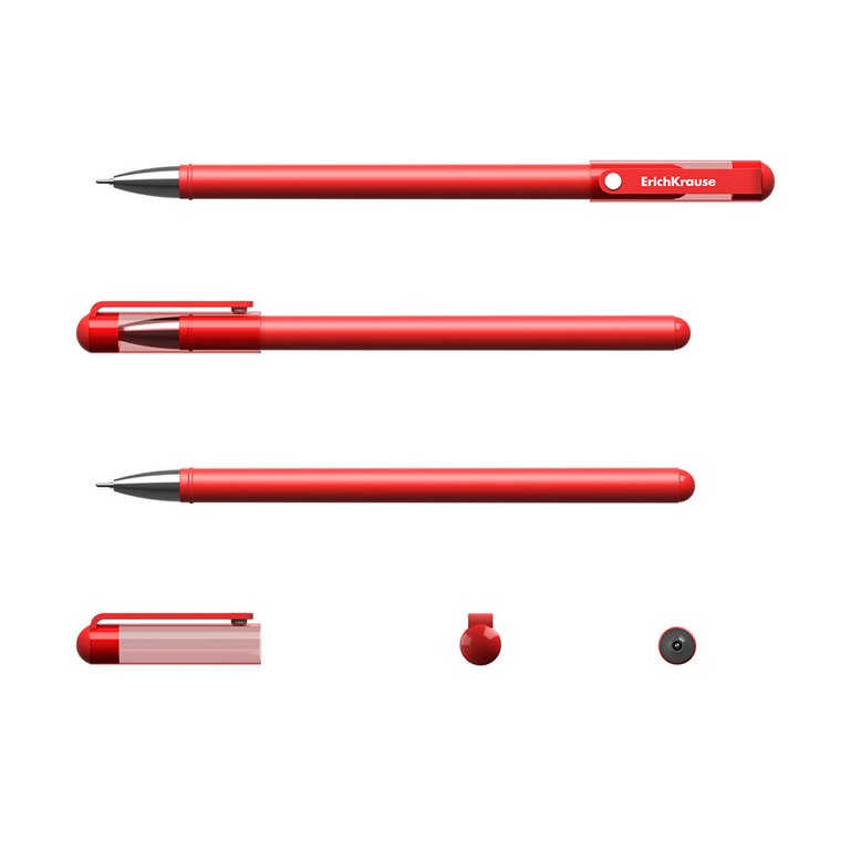 Ручка гелевая ErichKrause G-Soft  0,38мм красная (стерж.129мм, линия 0,25мм)