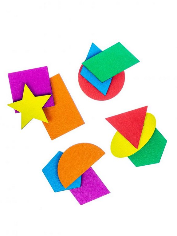 Доска-вкладыш Монтессори "Геометрические формы" (дерево) WOODLENDTOYS