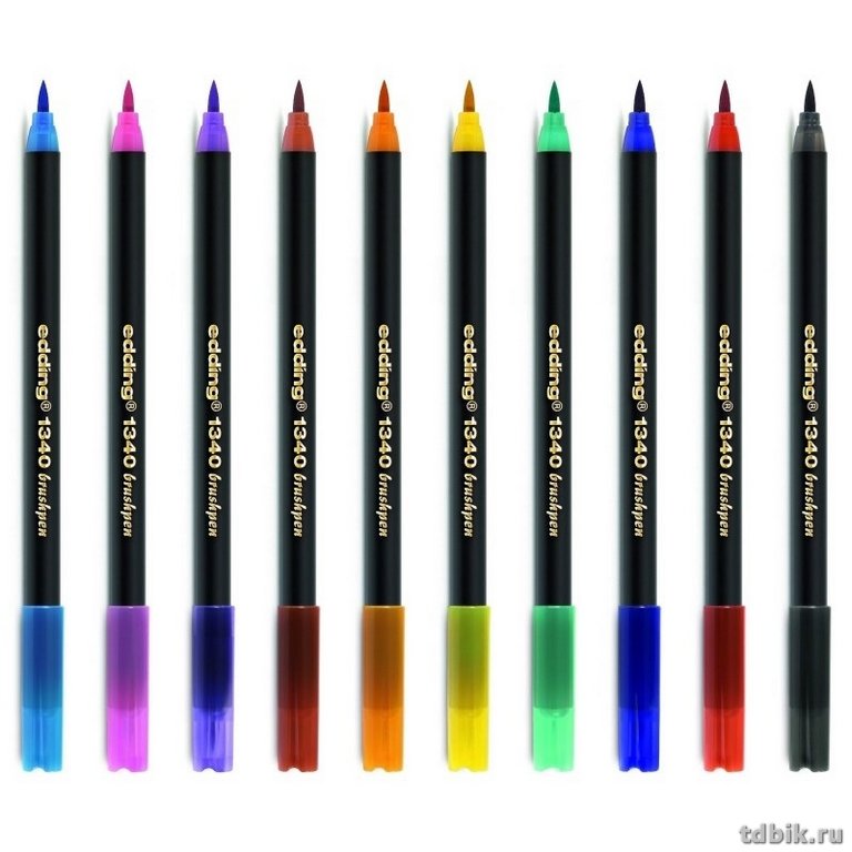 Ручка-кисточка Edding, цв. красный