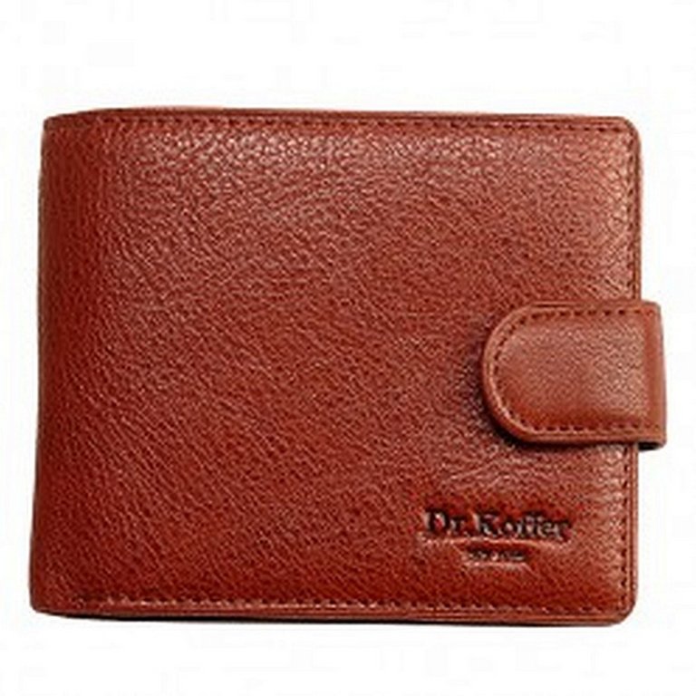 Портмоне Dr.Koffer нат. кожа, с встроенной визитницей на 8 карточек, коньяк
