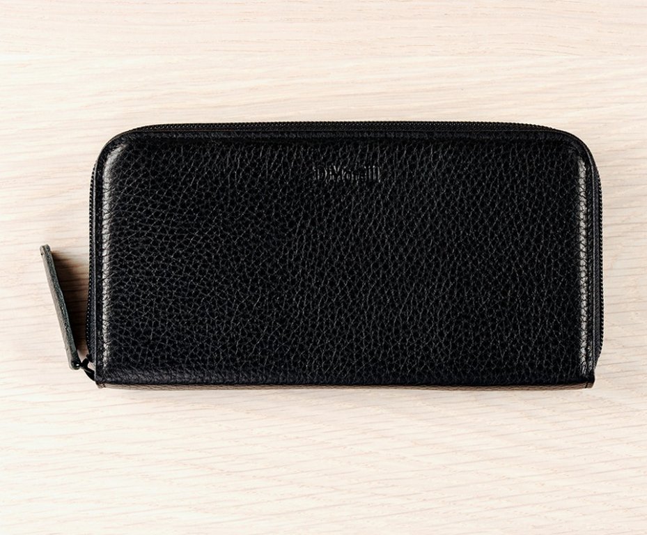 Портмоне D.Morelli мужское "Texas" на молнии, нат. кожа, черное