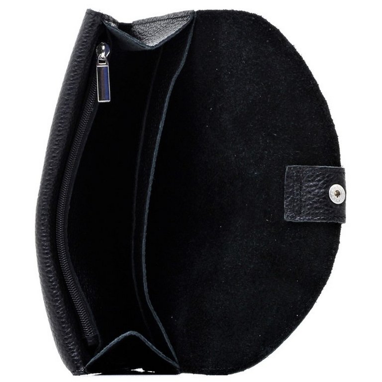 Портмоне D.Morelli женское "Монтана" конверт большое, нат.кожа, черное