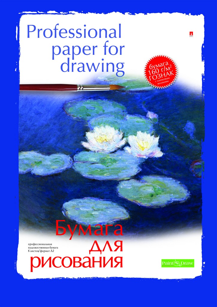 Папка для рисования А2, 8л. "Вид1"