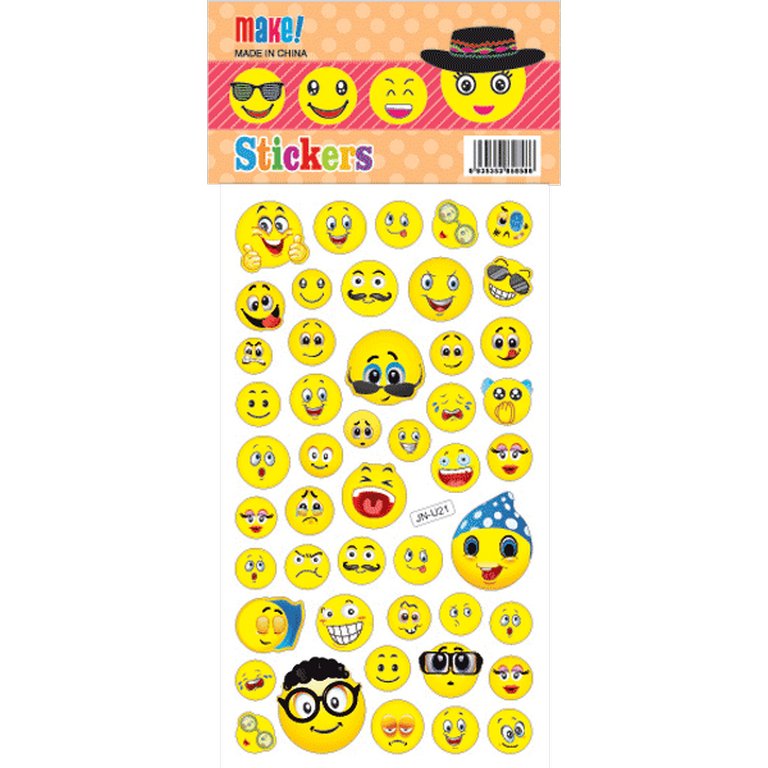 Наклейки  9 х 16 см "Emoji.1"