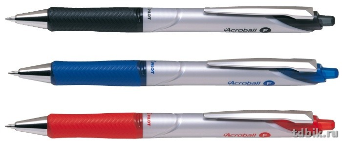 Ручка шариковая авт. Pilot ACROBALL мет. нак. 0,7мм, синяя (стерж.115мм, линия 0,28мм)