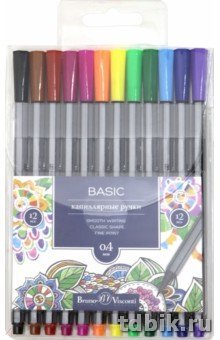 Набор капиллярных ручек 12шт. Bruno Visconti "SKETCH&ART" 0,4мм