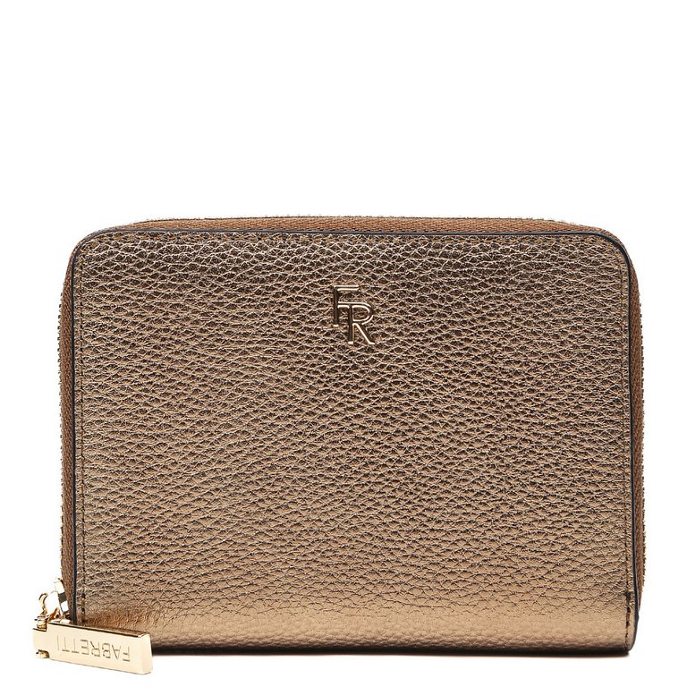 Портмоне FABRETTI женское, нат. кожа, 13*10*2 см, золотистый/бронзовый