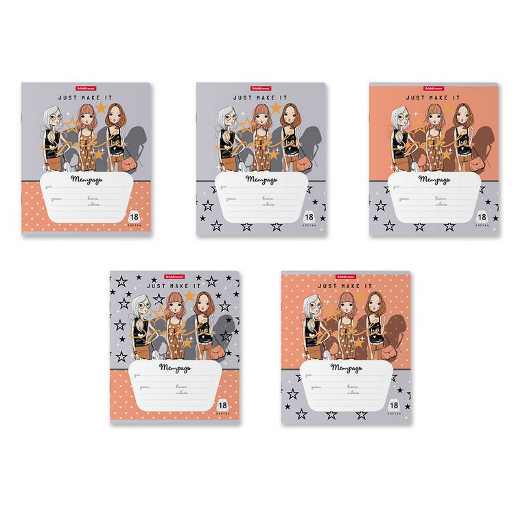 Тетрадь 18 лист кл. А5 "Top Models"  ассорти