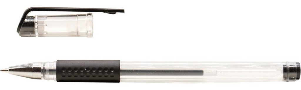 Ручка гелевая Buro Urgent резин. упор 0,7мм черная (линия 0,5мм)