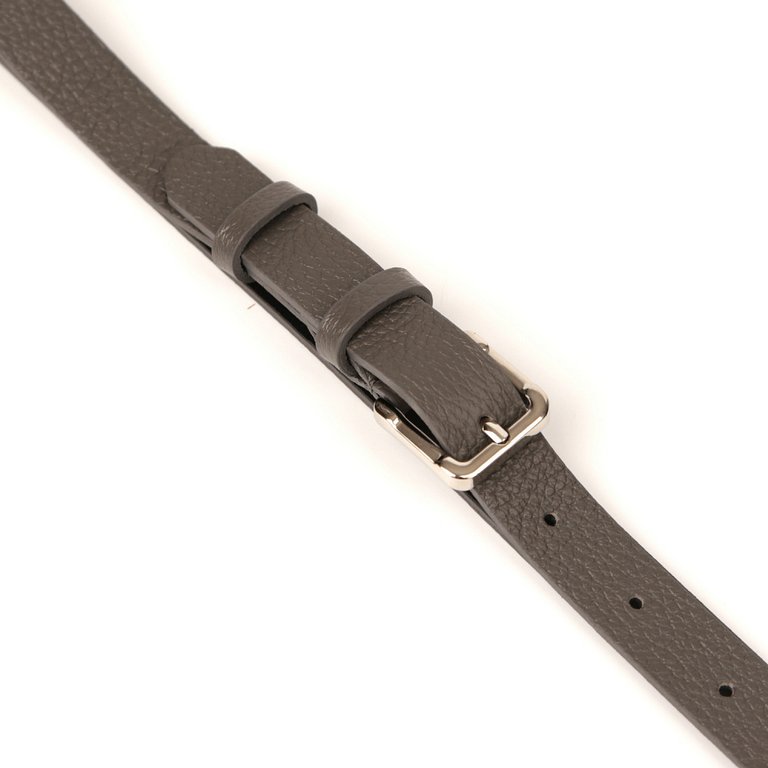 Ремень FABRETTI женский, натуральная кожа, размер 120, серый