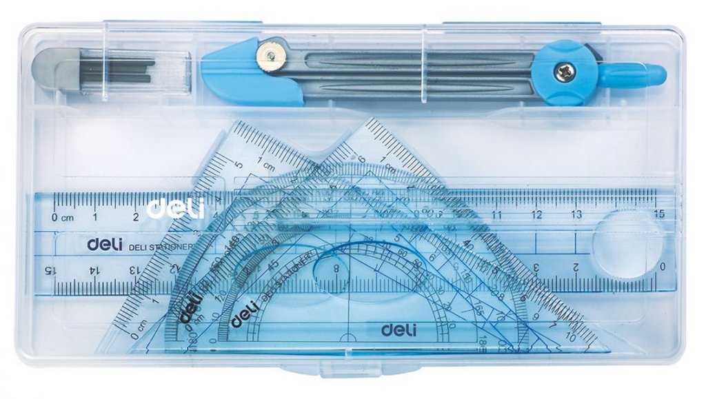 Набор чертежный  5 предметов Deli