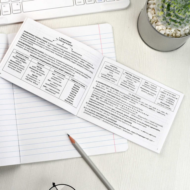 Шпаргалка для подготовки к экзаменам "Русский язык" (ОГЭ, ЕГЭ, ВПР) 32л 140*100мм