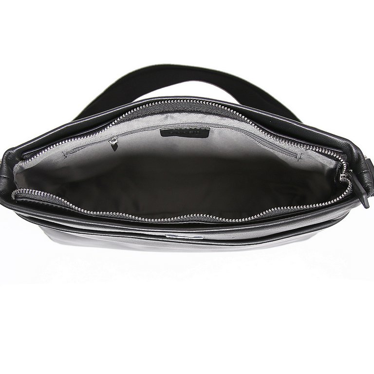 Сумка мужская FABRETTI 31*25*7, нат. кожа, черный