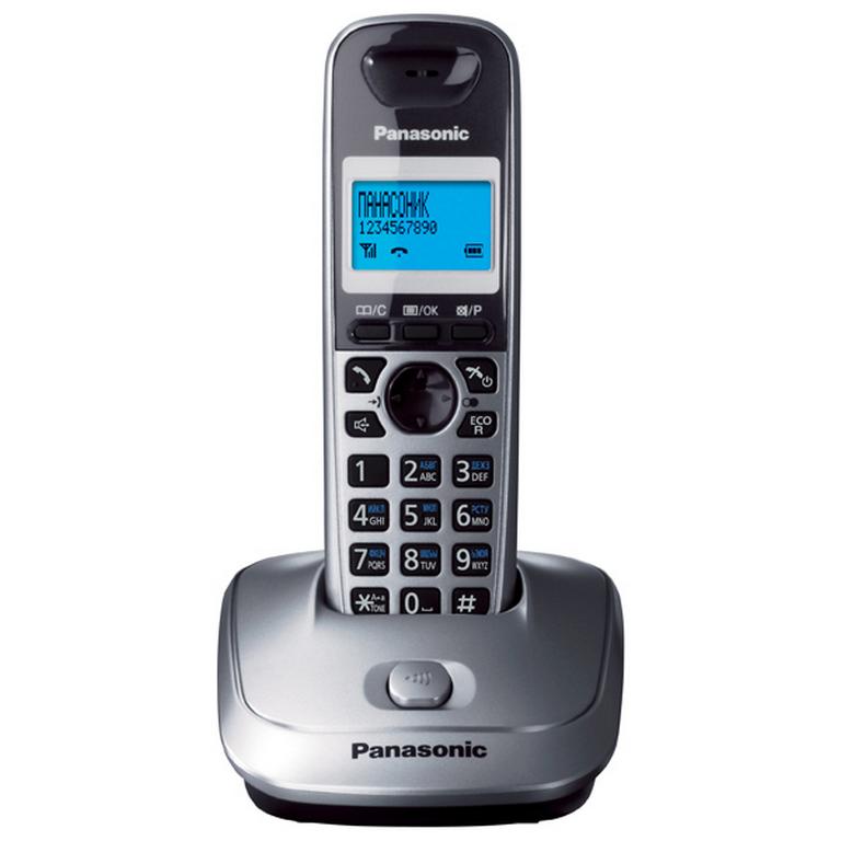 Телефон Panasonic KX-TG2511RUM беспроводной, цвет серый