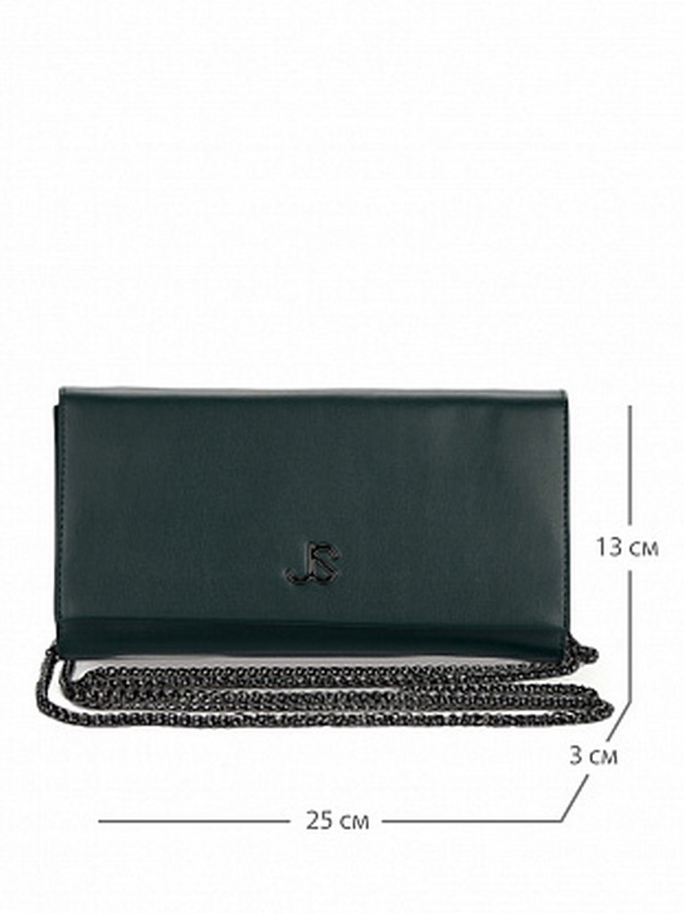 Сумка женская-клатч Jane's Story зеленый нат. кожа