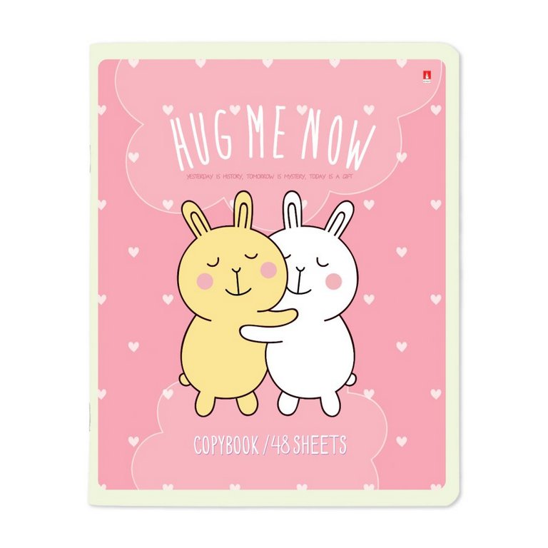 Тетрадь 48 лист кл. А5 на скрепке "ОБНИМАШКИ" 5 ВИДОВ