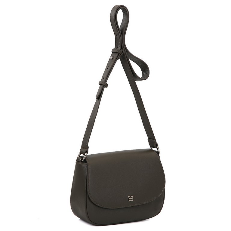 Сумка женская FABRETTI 20*16*8см, нат. кожа, табачный