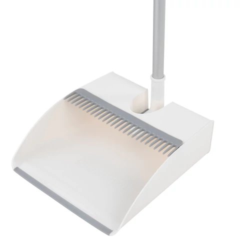 Совок для мусора + щетка, бело-серый DASWERK