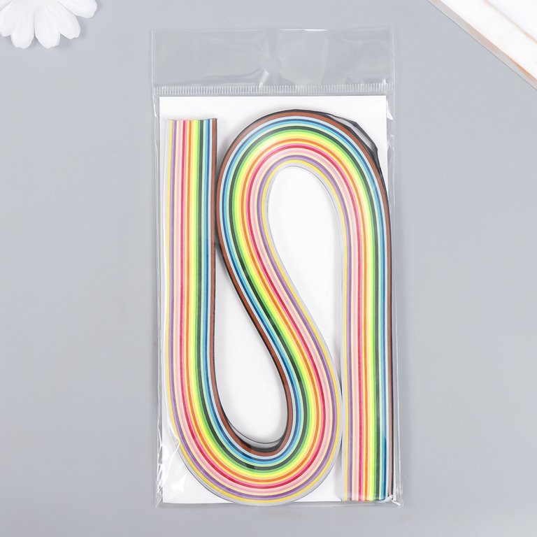 Квиллинг бумага 240 полос 5 мм*54 см "Цветные" Арт Узор