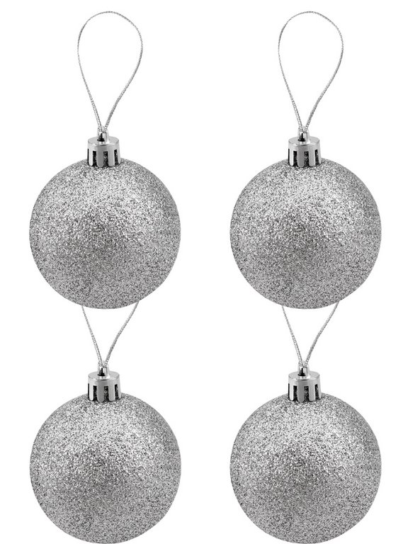 Набор шаров  цвет серебро  60 мм 20 шт "Роскошь"