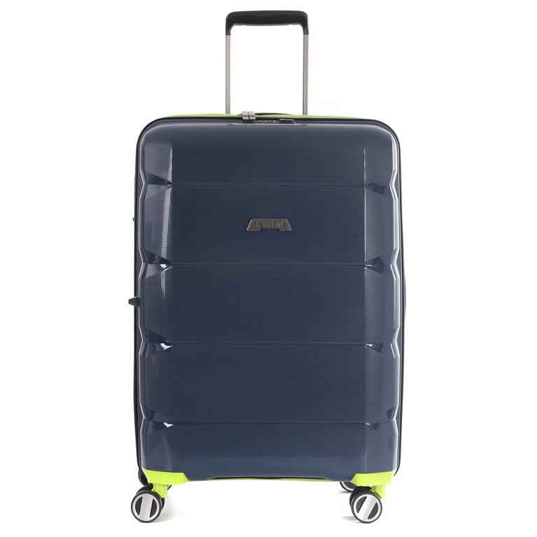 Чемодан 4-х колесный FABRETTI 100% полипропилен, 66*45*26 см, синий