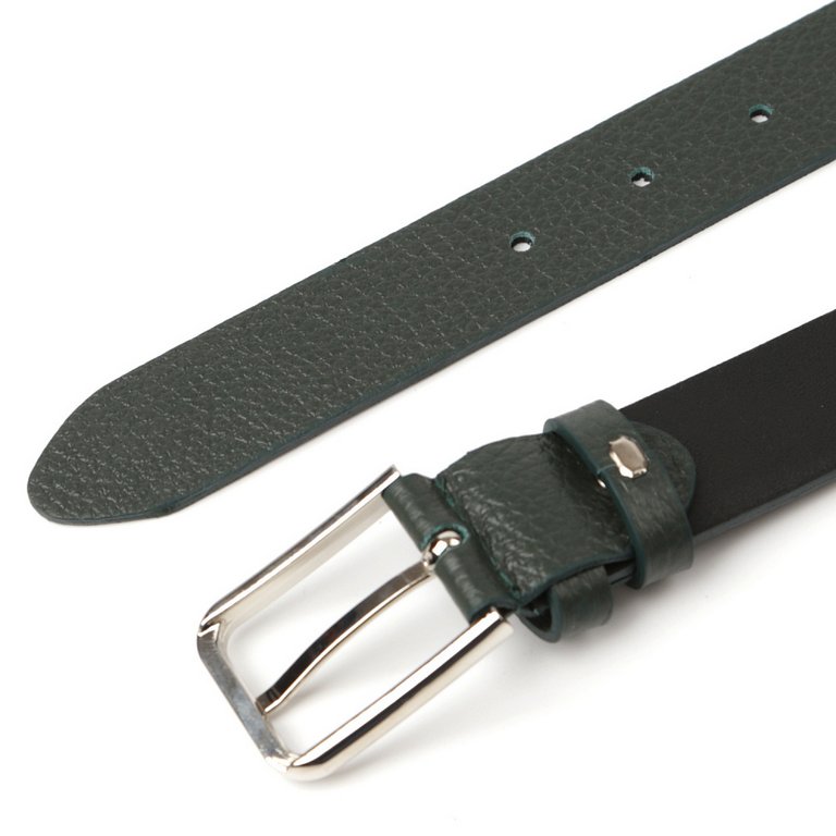 Ремень FABRETTI женский, натуральная кожа, размер 120, тем. зеленый