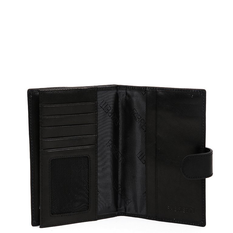 Обложка для документов FABRETTI мужская, нат. кожа, 11*13,8*2,2см, черный