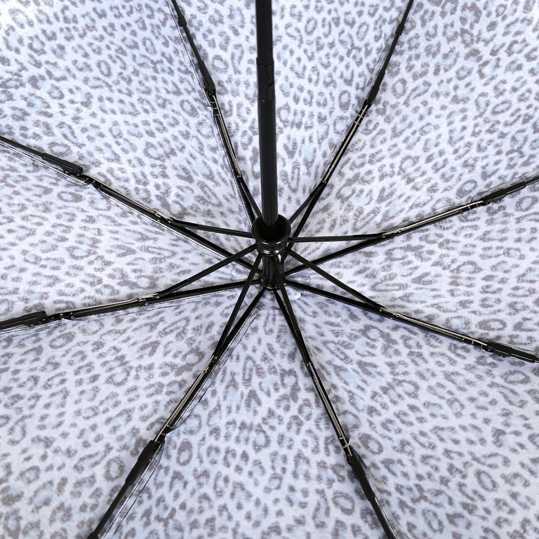 Зонт женский автомат Fabretti, 3 сложения, эпонж, голубой