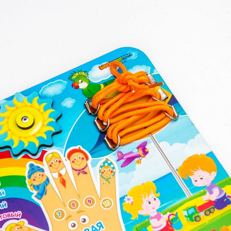 Доска обучающая Бизиборд "Право-лево" (дерево) WOODLENDTOYS