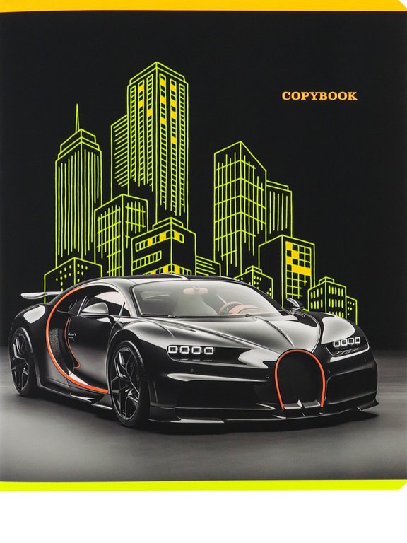 Тетрадь 48 лист кл. А5 на скрепке "АВТО И ГОРОД В ГРАФИКЕ" ассорти Collezione