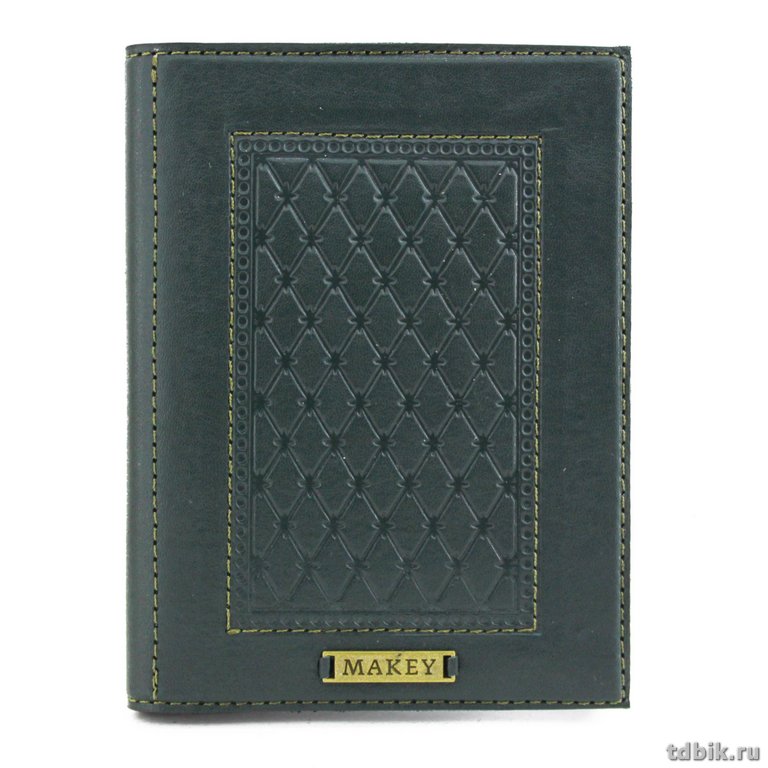 Бумажник для автодокументов Макей, нат. кожа, цвет синий