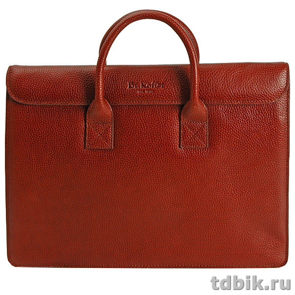 Сумка для документов Dr.Koffer, нат. кожа, коньяк