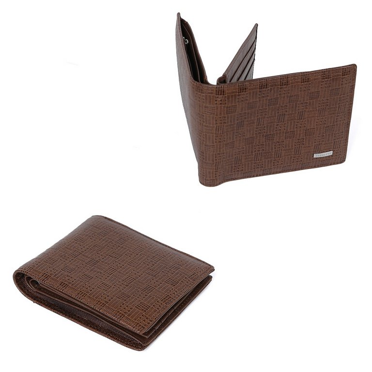 Портмоне FABRETTI мужское, нат.кожа, 12*10*3 см, коричневый