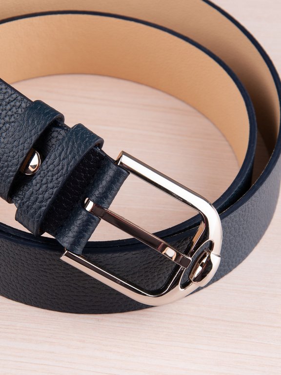 Ремень Alliance нат. кожа,  ширина 40мм, океан