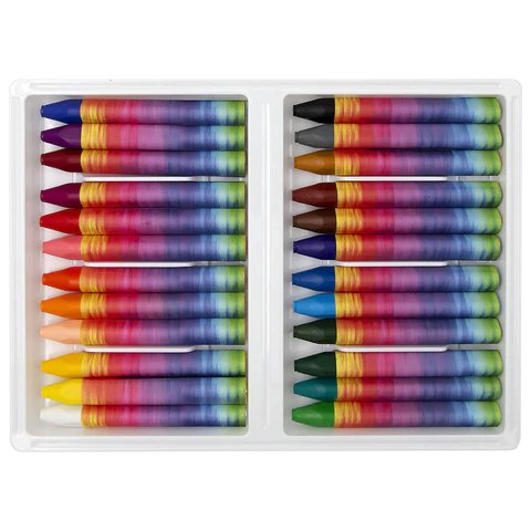 Пастель масляная 24 цв. ЛУЧ "Школа творчества" трехранные мелки