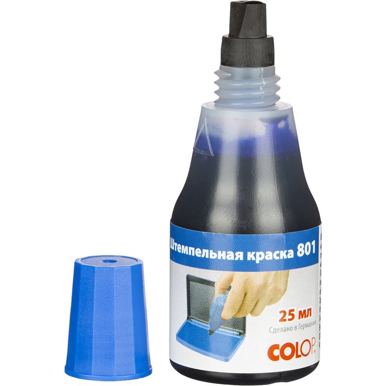 Краска штемпельная Colop 25 мл синяя на водно-глицериновой основе