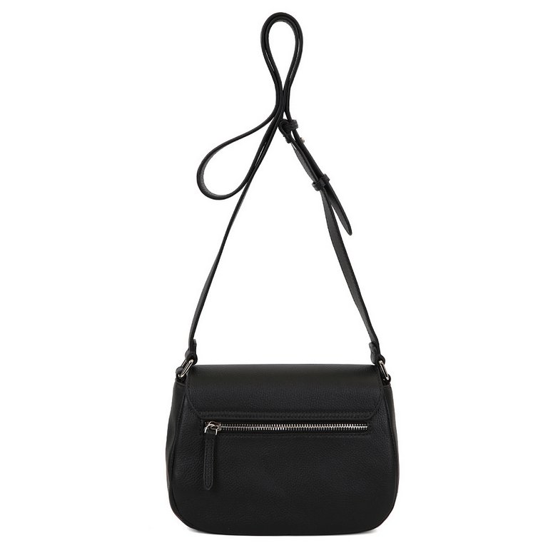 Сумка женская FABRETTI 20*16*8см, нат. кожа, черный