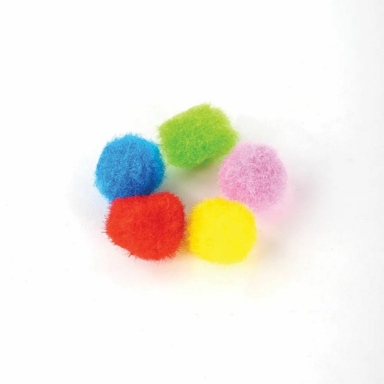 Помпоны 15мм 5 цветов (50шт/уп.) ОСТРОВ СОКРОВИЩ