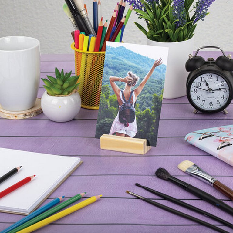 Держатель для ценника деревянный  7х3х2 см, настольный горизонтальный (набор 8 шт) BRAUBERG