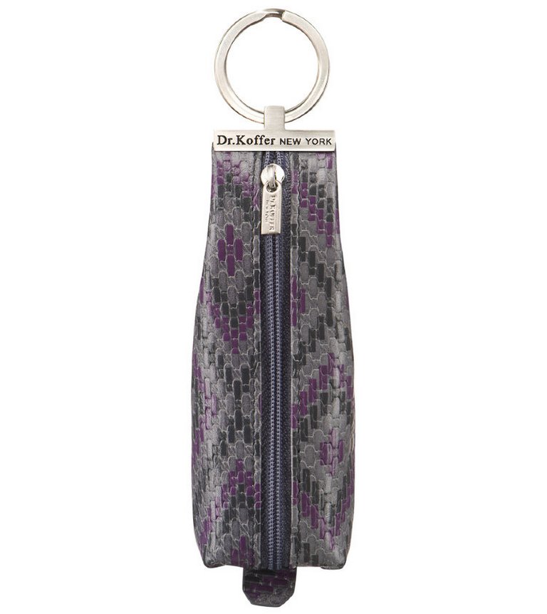 Футляр для ключей Dr.Koffer 14*4,5см, на молнии, серый