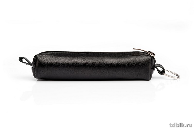 Футляр для ключей  D.Morelli "Black" из нат.кожи, на молнии