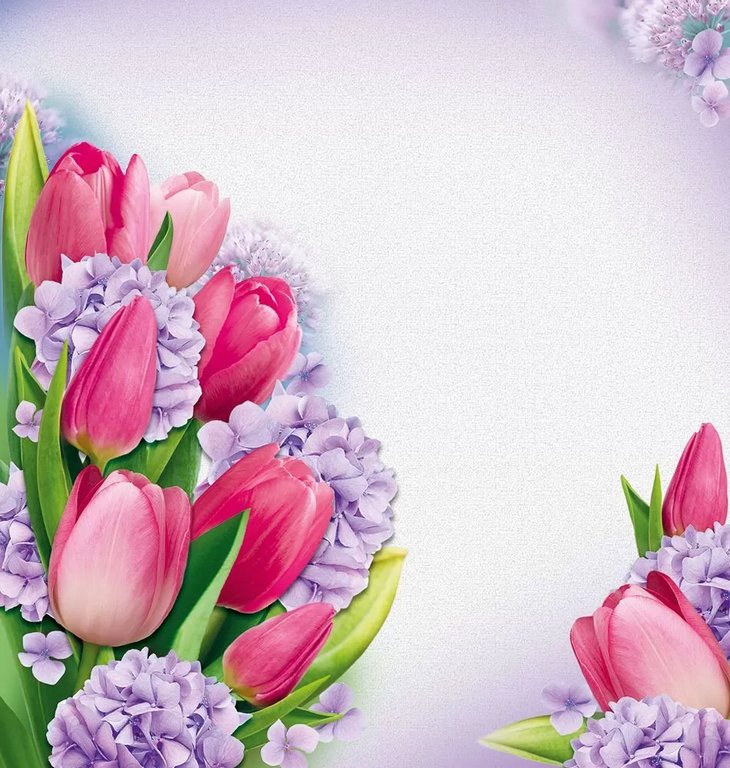 Открытка 8 Марта! евроформат без текста