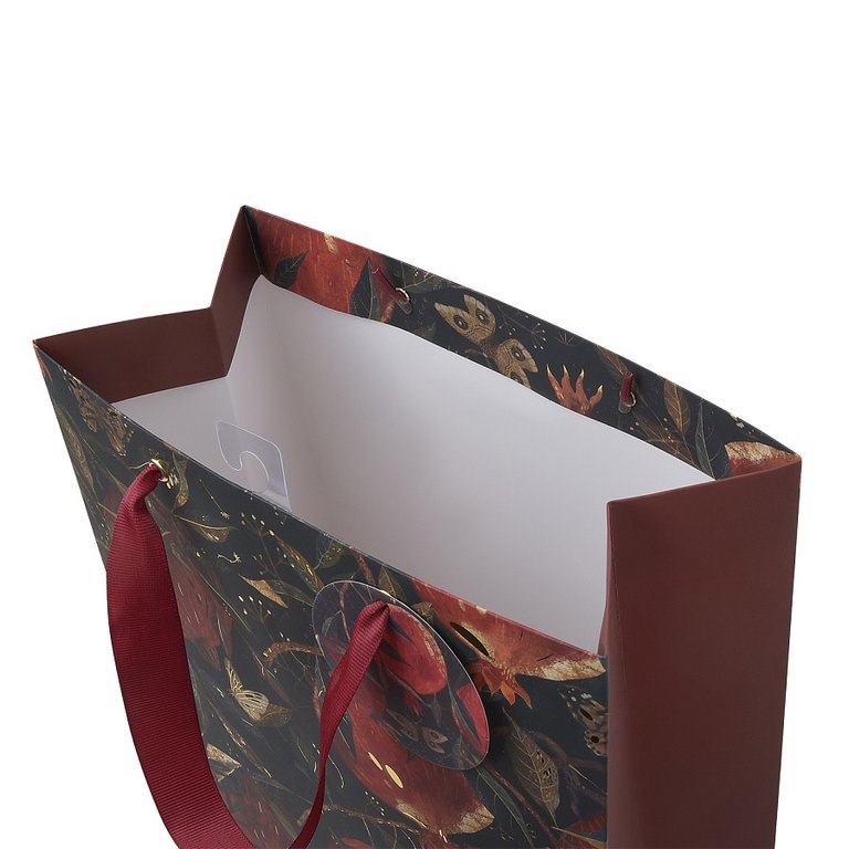 Пакет бумажный 26*32,4см матовый "Flora. Гранат" BrunoVisconti