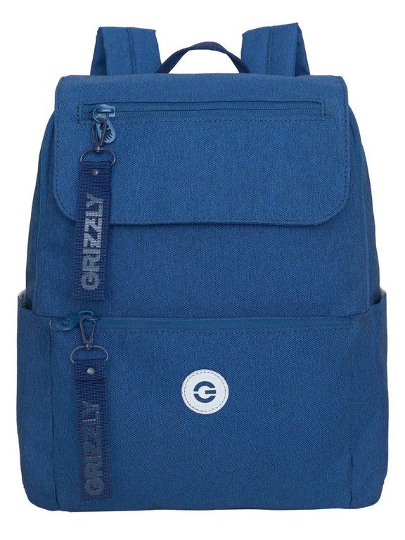 Рюкзак молодежный женский Grizzly 34*24*12 см синий