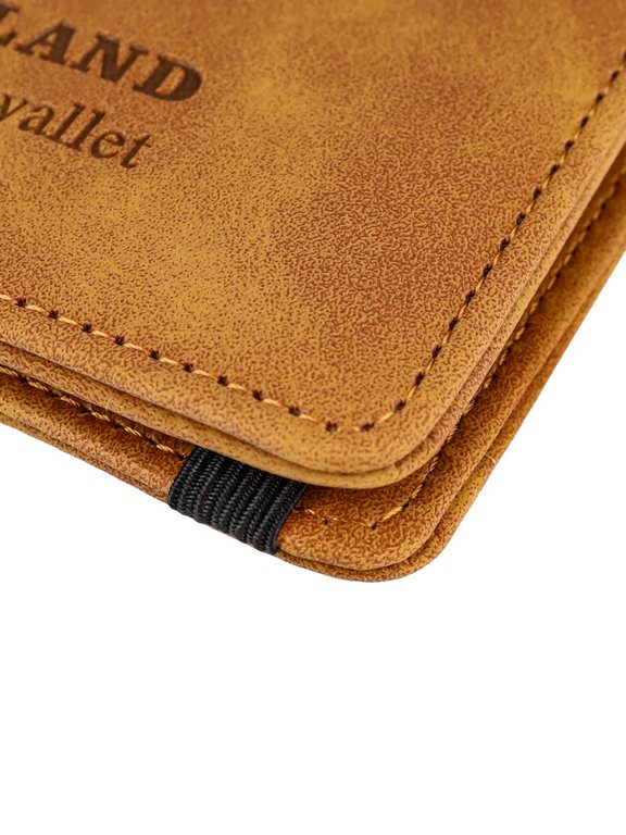 Обложка для паспорта MILAND "Вояж" с отделениями для карт на резинке кожзам, коричневая