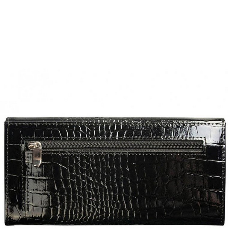 Портмоне Faetano "Геккон" женское, нат. кожа, черный