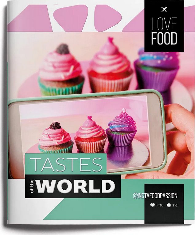 Тетрадь 48 лист кл. А5 на скрепке LOREX "INSTA FOOD" soft touch, двойная обложка