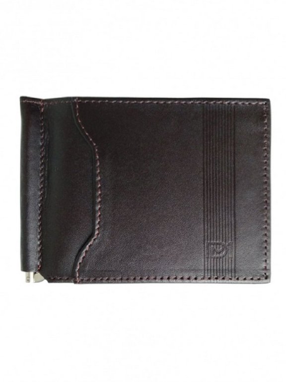 Зажим для денег D.Morelli "Данте" нат.кожа, коричневый